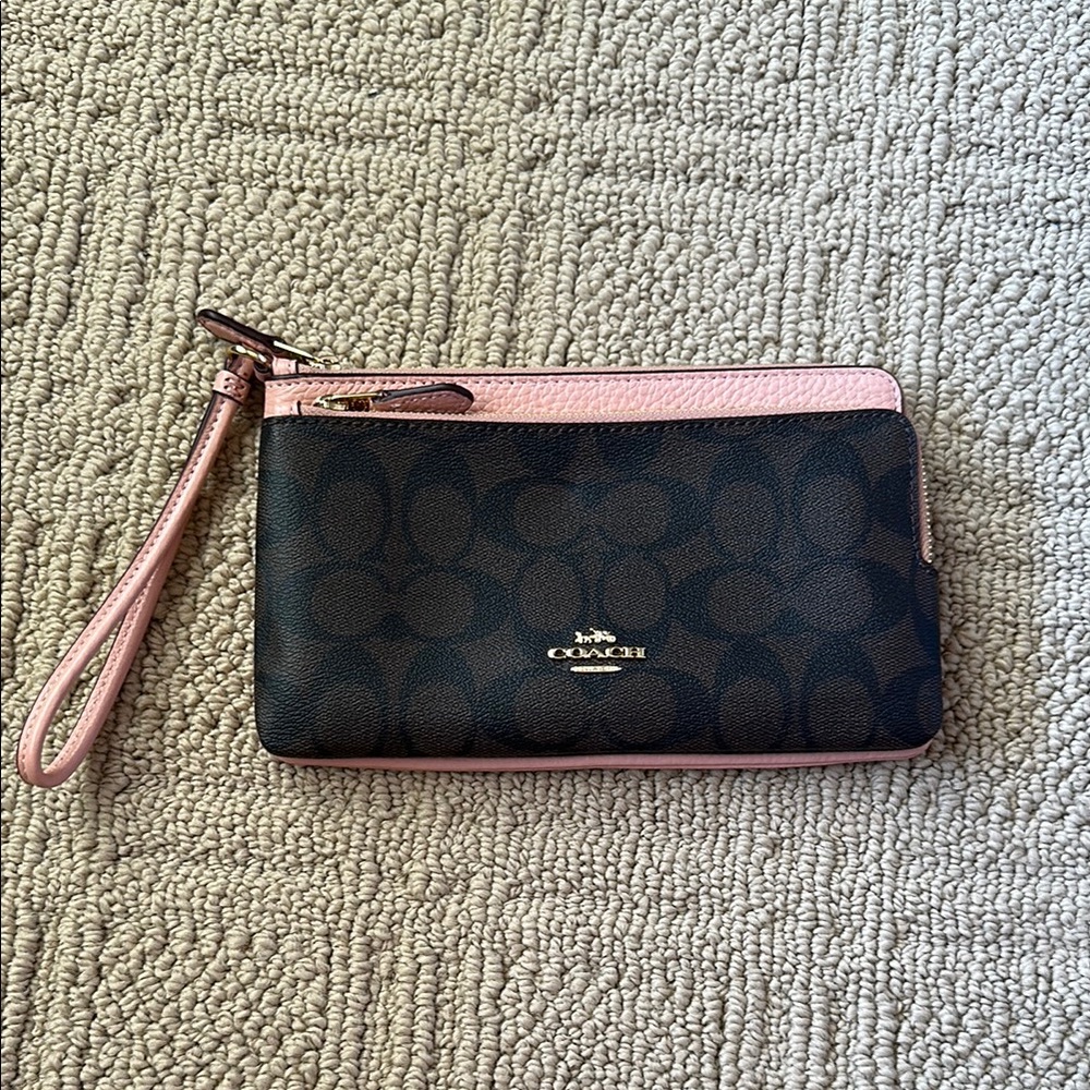 Coach Black and Pink Wristlet